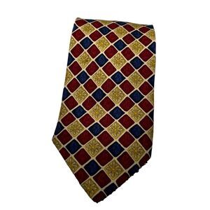 Stafford Executive Multicolor Abstract Geometric Silk Tie -‎ 58L